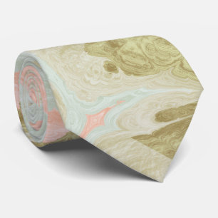 Gravata Mint, Coral e Oliva de Padrão de Mato de Mato de M