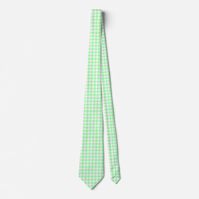 Gravata Mint Gingham (Frente)
