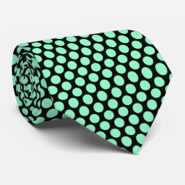 Gravata Mint Green Bolinhas Pretas