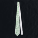 Gravata Mint-Green Elegante E Damascos Florais Brancos<br><div class="desc">Balões florais legantes em verde-claro-menta e branco</div>