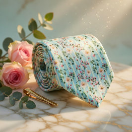 Gravata Mint Green Wildflower