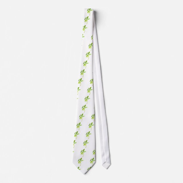 Gravata Mint herb Mint watercolor Mint watercolor (Frente)