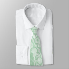 Gravata Mint Pastel White Lace Greenery Meadow