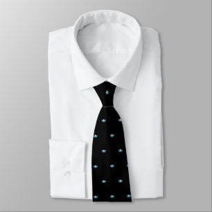 Gravata Miss América Aqua Crown & Black Men's Tie