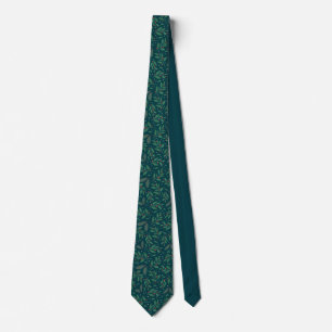 Gravata Mistletoe Holly Natal Necktie