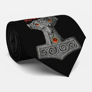 Gravata MJOLNIR Hammer do Thor, Viking Mythology Black