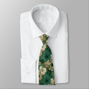 Gravata Moda Masculina Colorida Flor Tropical