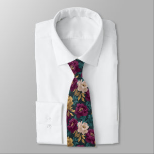 Gravata Moda Masculina Fofa Peônias