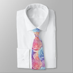 Gravata Moda Masculina Linda Rosa Floral