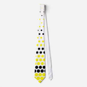 Gravata Modern Cadmium Yellow and Black Polka Dot