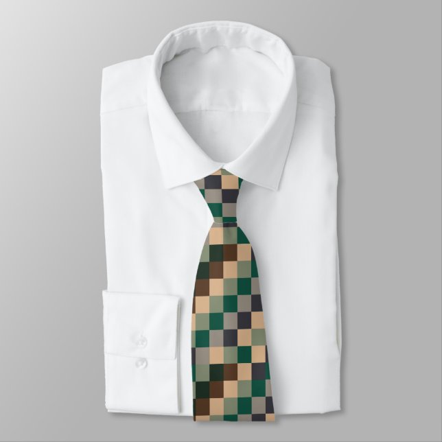 Gravata Modern Color Checks Checkerboard (Amarrado)