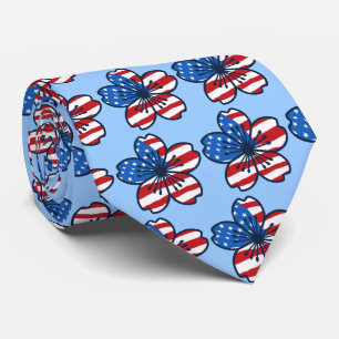 Gravata Modern Hibiscus USA Necktie