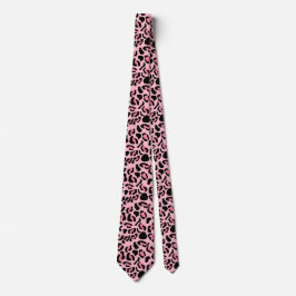 Gravata Modern Pink Leopard Pattern Animal