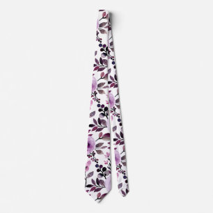 Gravata Modern Trendy Lilac Modern Pretty Floral Pattern