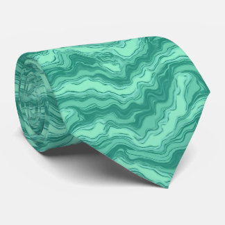 Gravata Modern Turquoise Marble Swirl Abstract Pattern