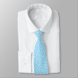Gravata Moderno branco e azul