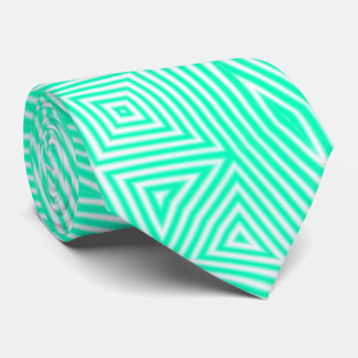 GRAVATA MODERNO BRANCO VERDE CORTE DE PESCOÇO