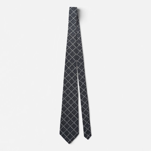 Gravata Moderno Charcoal Diamond Ligado à Rede (Frente)