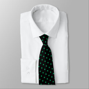 Gravata Moderno Elegante Irlandês Shamrock Green Clover B