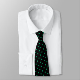 Gravata Moderno Elegante Irlandês Shamrock Green Clover Bl