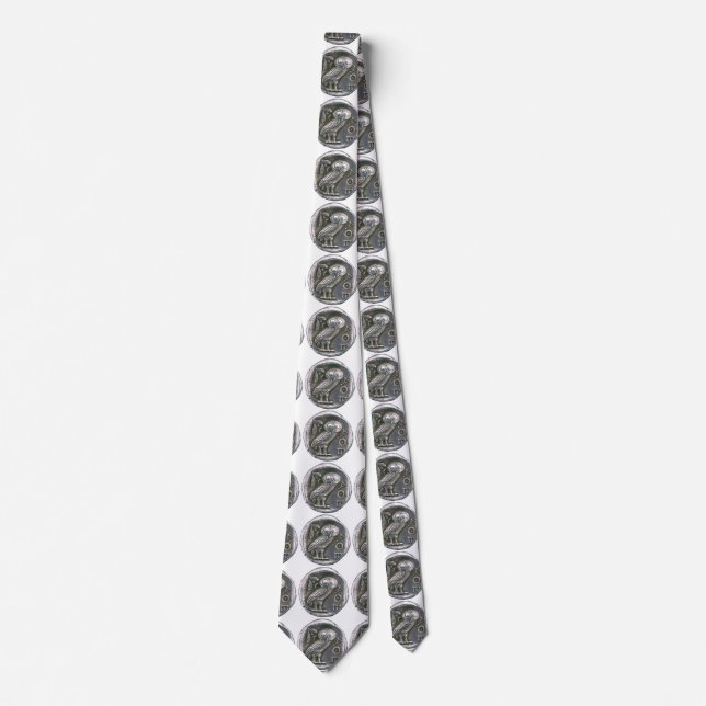 Gravata Moeda grega ANTIQUE OWL (Frente)