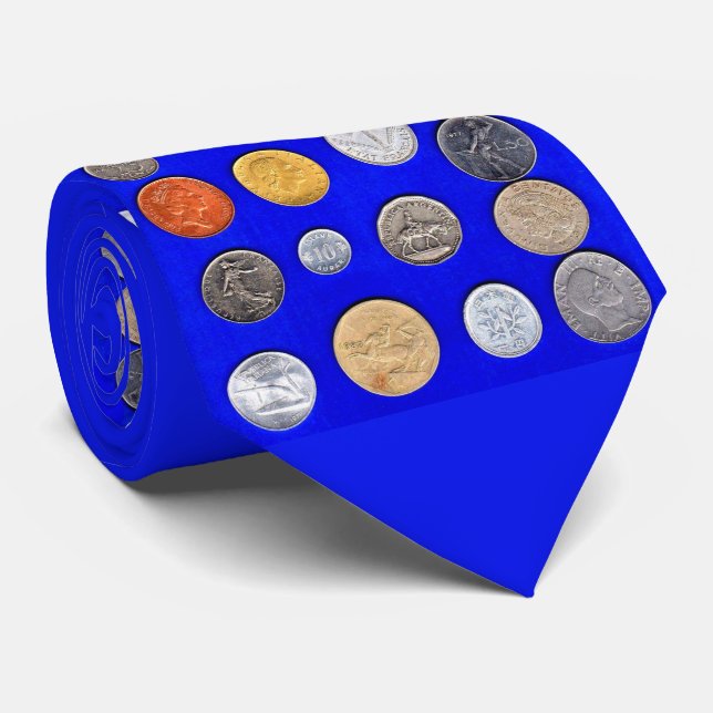 Gravata moedas estrangeiras impressão (Rolled)