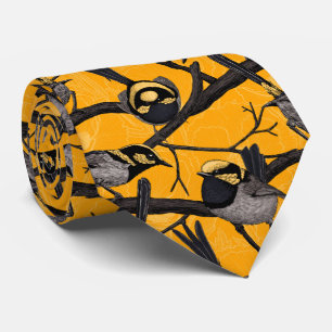 Gravata Moinhos de fada em amarelo