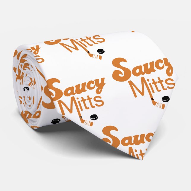 Gravata Molcy Mitt Hockey Tie Orange (Rolled)