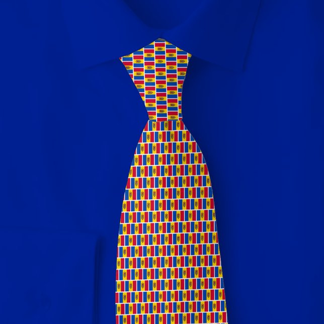 Gravata Moldova Flag Brick Pattern (Criador carregado)