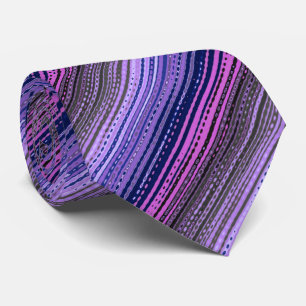 Gravata Molécula violeta distribuída variegada de dois lad