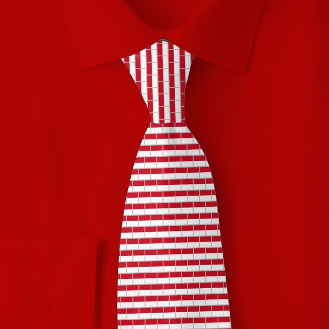 Gravata Monaco Flag Brick Pattern (Criador carregado)