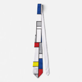 Gravata Mondrian - Círculos Retro Minimalistas De Stijl Mo