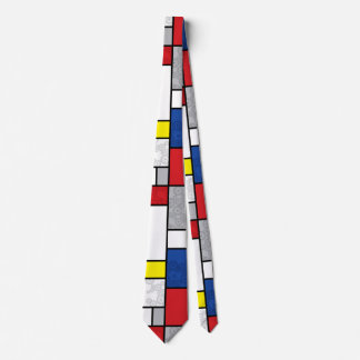 Gravata Mondrian Retro Circles Minimalist De Stijl Mod Art