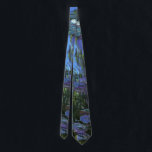 Gravata Monet - Lírios de Água, Indigo Azul<br><div class="desc">Claude Monet,  Lírios-d'água,  índigo azul</div>