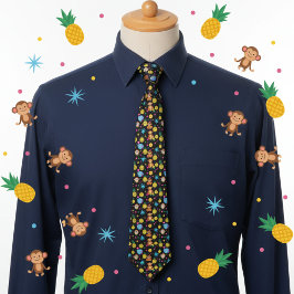 Gravata Monkey Business Pattern