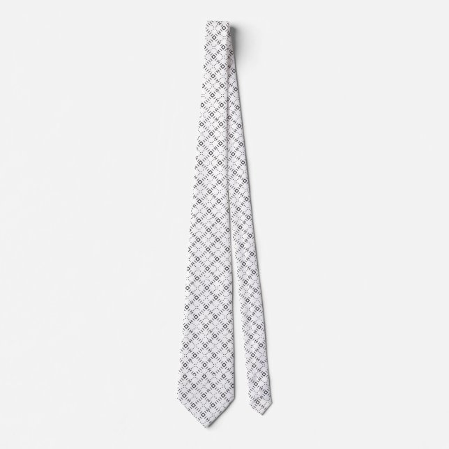 Gravata Monochrome Geometric Texture|Seamless Diamond Look (Frente)
