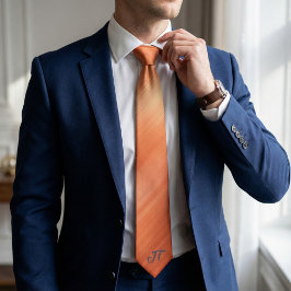 Gravata Monogram Modern Brushed Copper Metallic Pattern 