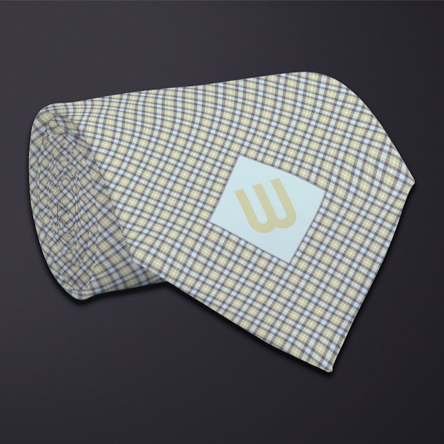 Gravata Monograma azul e verde predefinido (Criador carregado)