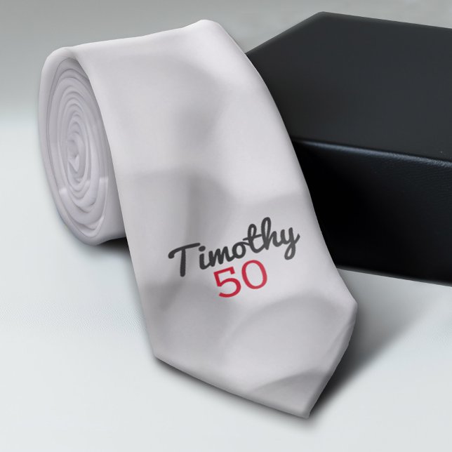 Gravata Monograma da Bola de Golf - Impressão com Nome e N (Custom Tie)