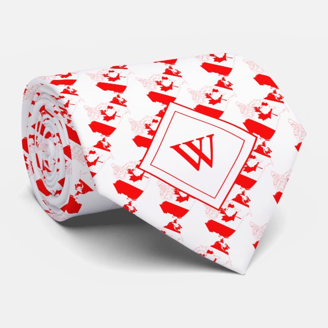 Gravata Monograma da Escritura Cristã do CANADÁ (Rolled)