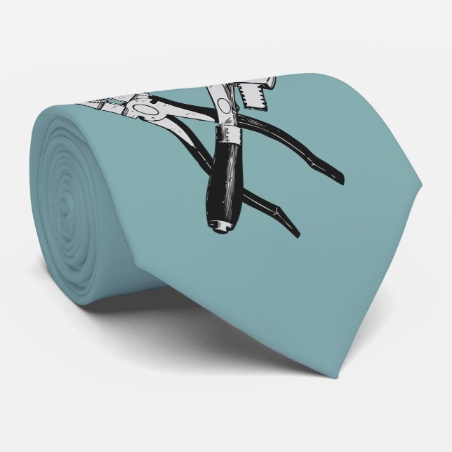 Gravata Monograma das FERRAMENTAS & laço feitos sob (Rolled)