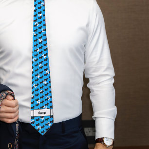 Gravata Monograma de Cães Escocitas