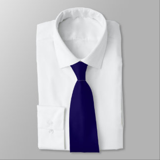 Gravata Monograma de Script Branco Mínimo Azul Sólido Mode