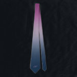 Gravata Monograma do céu azul e roxo<br><div class="desc">O azul escuro e o céu azul roxo mutado é uma gravata perfeita para uma noite fora. Monograma opcional personalizado.</div>