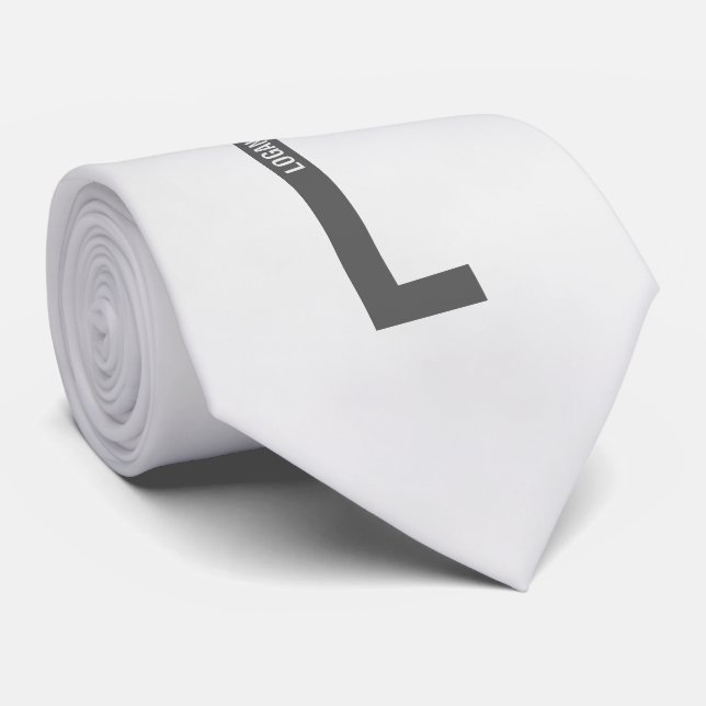 Gravata Monograma e Nome Personalizados em Negrito Moderno (Rolled)