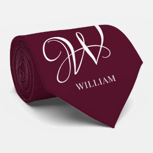 Gravata Monograma Elegante Personalizado Inicial