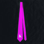 Gravata Monograma Magenta Inicial<br><div class="desc">Monograma de gravata inicial de magenta. Altere a inicial do seu nome. Magenta é a cor do ano.</div>