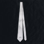Gravata Monograma Personalizado Clássico<br><div class="desc">O design clássico apresenta um monograma inicial personalizado de 3 letras em estilo de fonte serif clássica cinza em fundo de mármore branco.

Perfeito como presente de Natal,  presente do Dia dos Pais para o papai e presente para qualquer ocasião especial.</div>