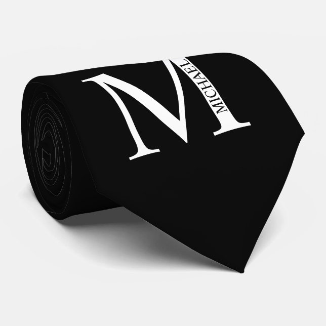 Gravata Monograma Personalizado e Tipo de Nome (Rolled)