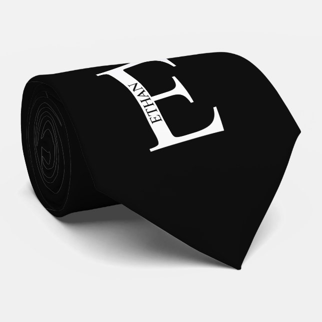 Gravata Monograma Personalizado e Tipo de Nome (Rolled)
